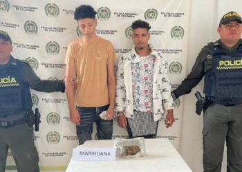 Capturan a dos hombres con 500 gramos de marihuana durante operativo policial en Villanueva