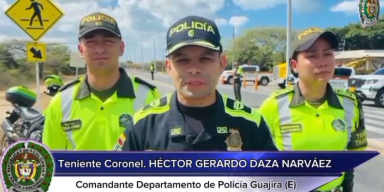 Policía Guajira refuerza llamado a la prudencia vial para prevenir accidentes