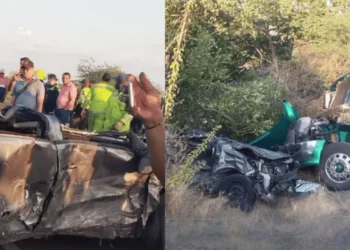 Fatal accidente cerca al peaje de Tasajera deja un muerto y cuatro integrantes de una familia heridos