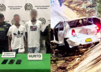 Persecución policial termina en accidente y captura de dos presuntos delincuentes en Barranquilla