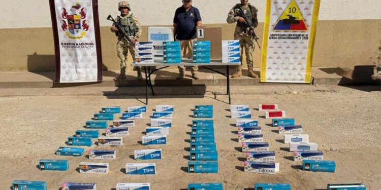 Ejército incauta cargamento de cigarrillos de contrabando en la vía Maicao – Paraguachón