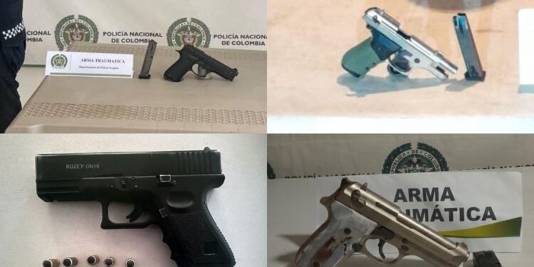 Policía incauta armas traumáticas sin permisos en operativos simultáneos en cuatro municipios de La Guajira
