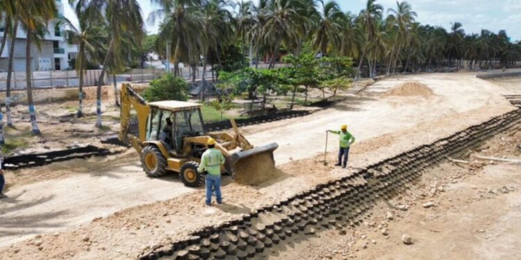 Gobernación de La Guajira reporta avances en obras del Malecón de Riohacha en su zona 3