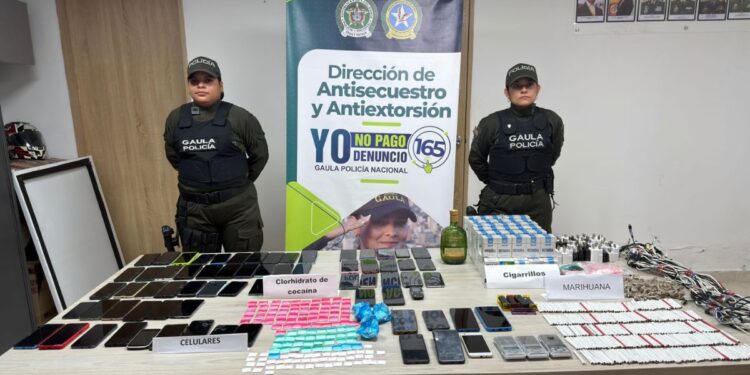 GAULA golpea red de extorsión digital en La Guajira y decomisa elementos ilegales en centro de reclusión