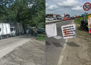 Bloqueo de volqueteros cumple cuatro días con impactos en abastecimiento y movilidad del sur del Cesar