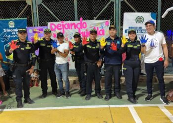 Policía y entidades locales lideran jornada comunitaria por la convivencia en el barrio Altos de Parrantial de Maicao