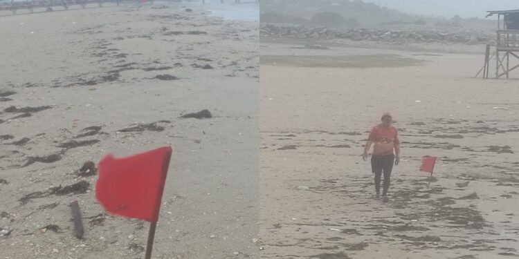 Cierran temporalmente playas de Riohacha por fuerte oleaje generado por frente frío