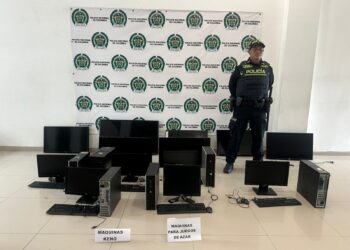 Policía incauta 13 máquinas Keno utilizadas para juegos de azar ilegales en Riohacha