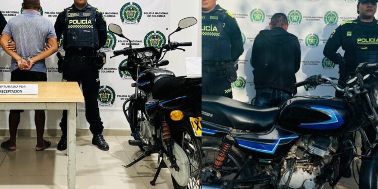 Capturan a dos hombres por receptación y recuperan motocicletas hurtadas en Uribia y Riohacha