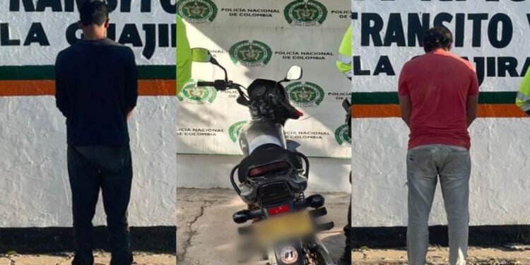 Capturas por falsedad y recuperación de motocicleta dejan operativos de la Policía en vías de La Guajira