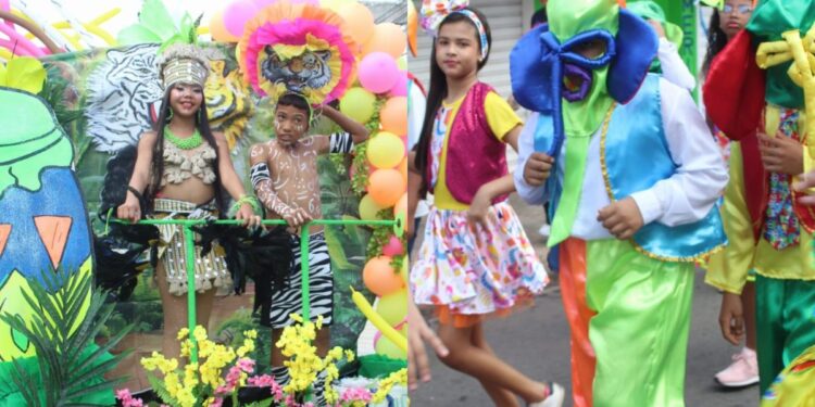 Colorido desfile infantil llenó de alegría las calles de Villanueva
