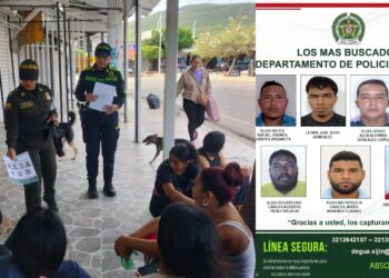 Policía realiza jornadas pedagógicas en el sur de La Guajira para difundir el cartel de los más buscados