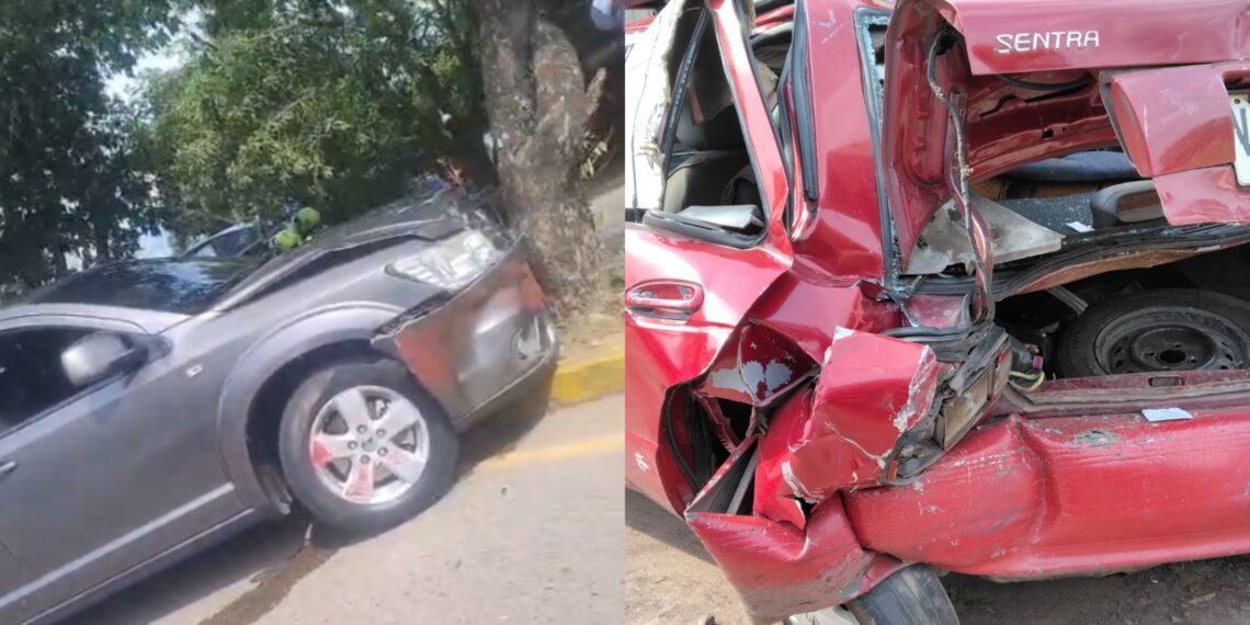 Vehículo fúnebre pierde el control y colisiona contra automóvil estacionado en la vía a El Molino