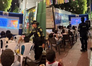 “Cine al Parque” reunió a niños y familias en el Callejón de los Capuchinos como apuesta por la convivencia y la seguridad