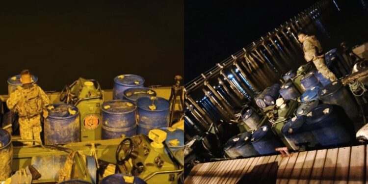 Ejército ecuatoriano incauta más de 1.000 galones de combustible en zona fronteriza con Colombia