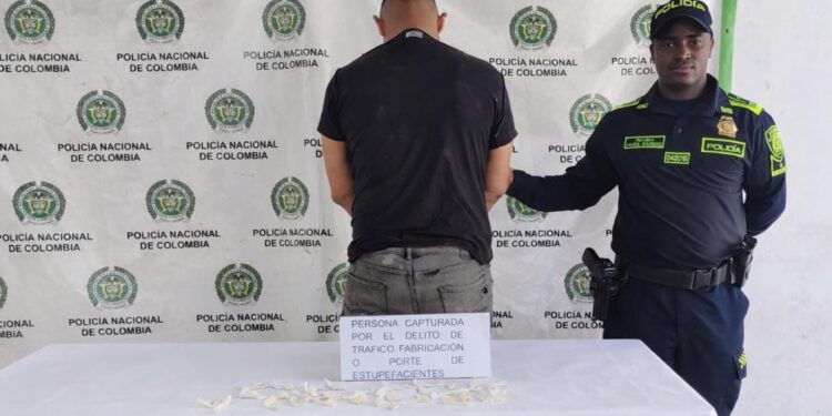 Capturan a hombre por tráfico de estupefacientes en el barrio San Martín de Maicao