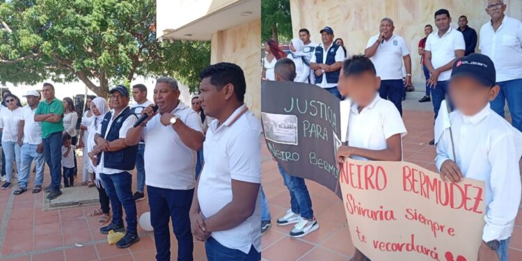 Habitantes de Manaure marchan para exigir justicia por el asesinato del transportador escolar Neiro Bermúdez