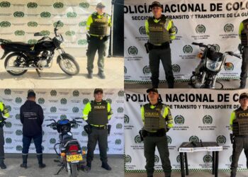 Recuperan dos motocicletas hurtadas, capturan a un hombre por receptación e incautan arma traumática en vías de La Guajira
