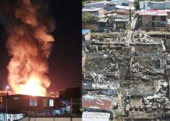 Incendio destruye cerca de 20 viviendas en el sector Nuevo Armenia, en Armenia