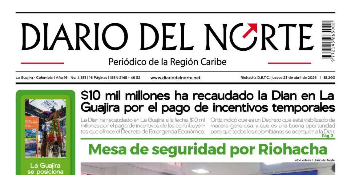 Esta es nuestra edición de hoy jueves 23 de abril de 2026