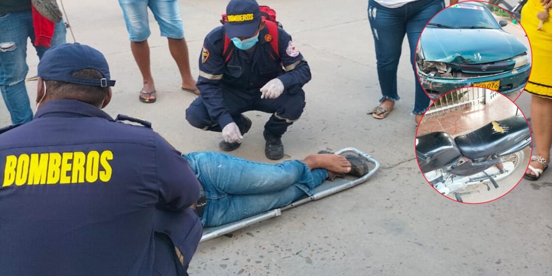 Hombre resultó herido en accidente de tránsito en Fonseca