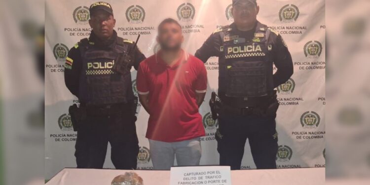 Capturado en flagrancia por porte de estupefacientes en el barrio Pastrana de Maicao