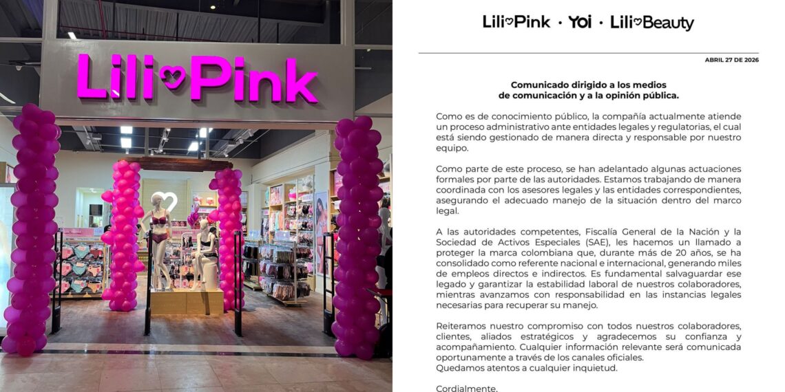 Fiscalía realiza operativo de extinción de dominio en más de 300 tiendas de Lili Pink en el país
