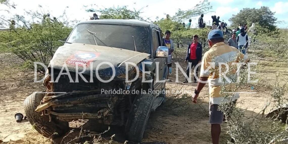 Hombre resulta gravemente herido en accidente de tránsito en el sector de Yotojoroin de Uribia