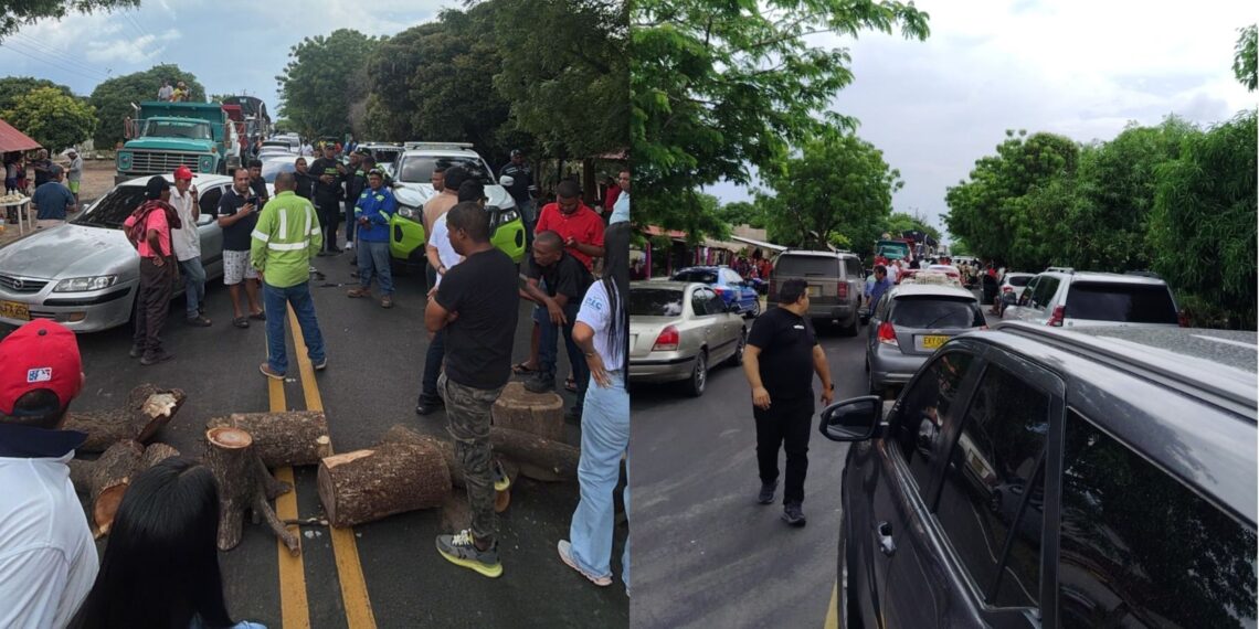 Bloqueo en vía Riohacha – Cuestecitas tras trágico accidente que dejó un menor fallecido y otro herido