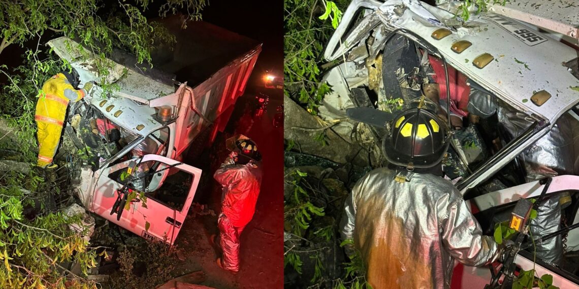 Bomberos atendieron accidente de tránsito en vía a Sitio Nuevo que dejó dos personas lesionadas