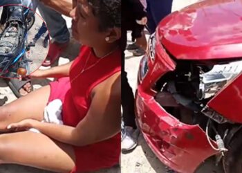 Mujer resulta herida en accidente de tránsito en el barrio 7 de Agosto de Riohacha