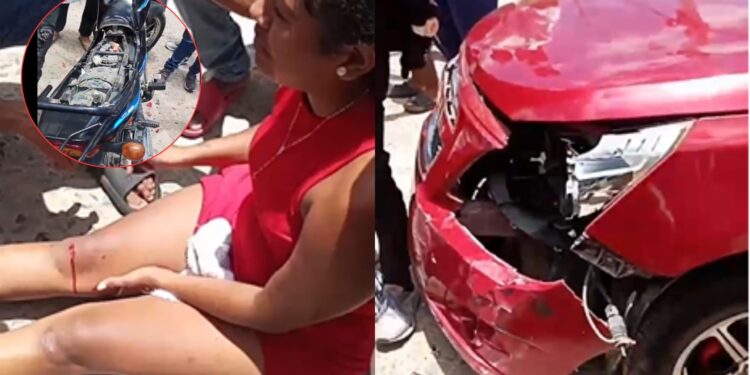 Mujer resulta herida en accidente de tránsito en el barrio 7 de Agosto de Riohacha