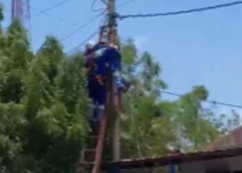 Operario de Air-e sufre fuerte descarga eléctrica en el barrio Venezuela de Uribia