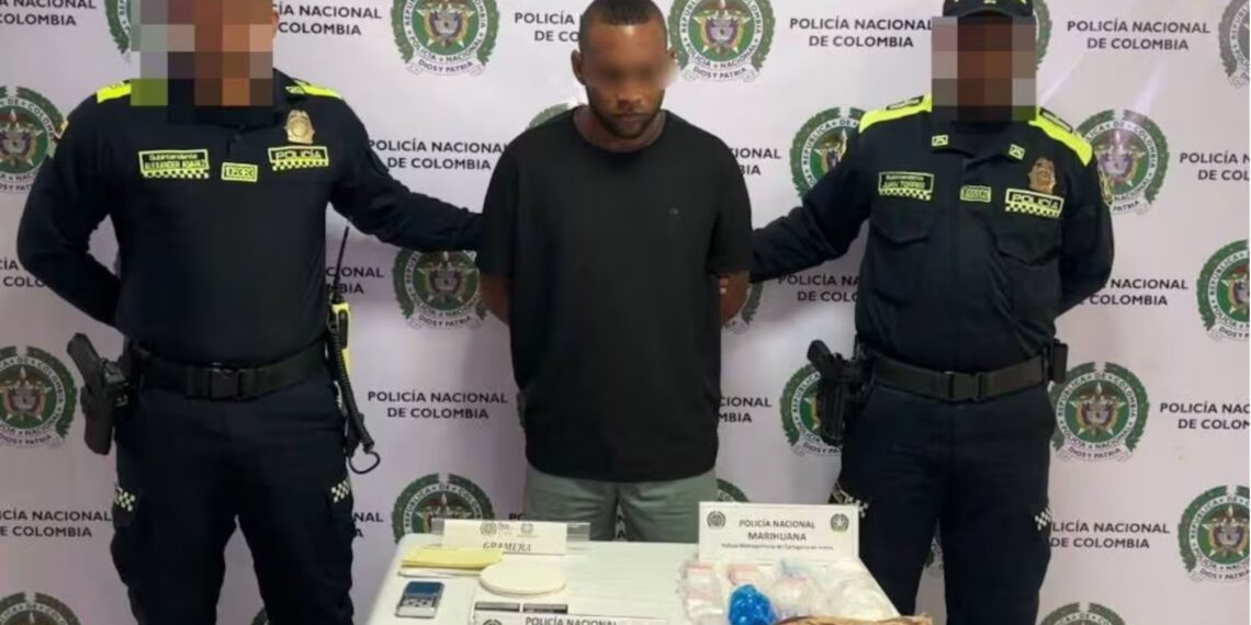 Capturan en Cartagena a presunto expendedor de estupefacientes con más de 500 dosis