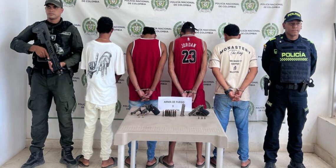 Capturan en Manaure a cuatro presuntos responsables de hurtos a mano armada en vías