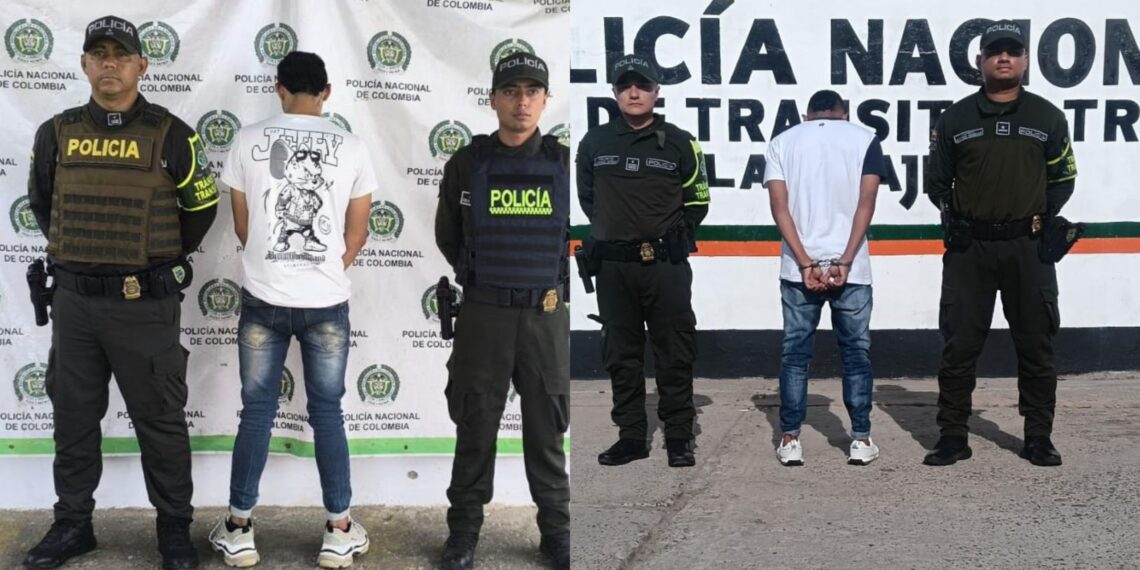 Cuatro capturados, arma incautada y vehículo recuperado en operativos viales en La Guajira