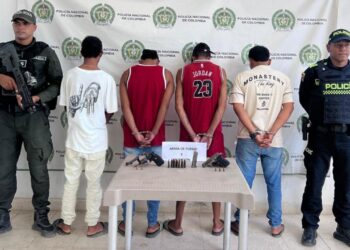 Capturan en Manaure a cuatro presuntos responsables de hurtos a mano armada en vías