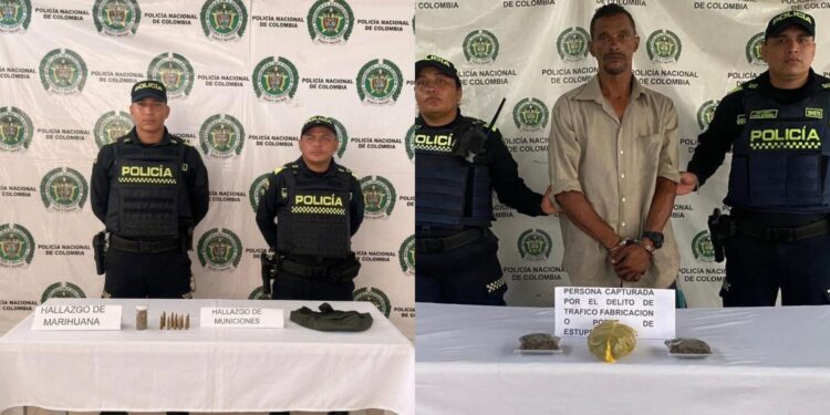 Operativos en La Guajira: capturan a un hombre e incautan sustancias estupefacientes y munición