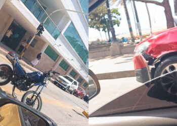 Autoridades descartan abandono de moto frente a la Gobernación de La Guajira, se trato de un siniestro vial