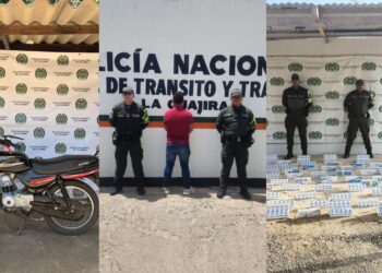 Operativos viales en La Guajira dejan tres capturados, incautaciones y recuperación de motocicleta