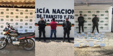 Operativos viales en La Guajira dejan tres capturados, incautaciones y recuperación de motocicleta