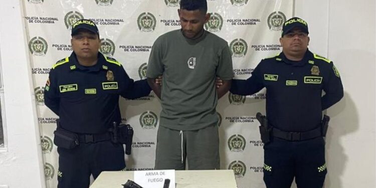 Capturan a hombre por porte ilegal de arma de fuego en Villanueva