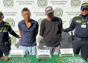 Allanamiento en Riohacha deja dos capturados: autoridades incautaron drogas y un revólver