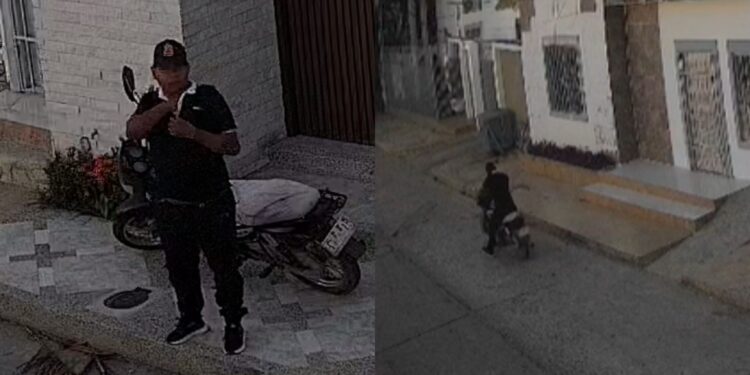 Cámaras de seguridad captan hurto de motocicleta en Riohacha