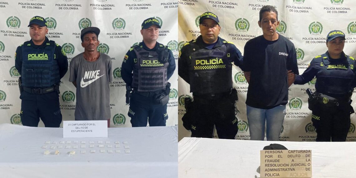 Capturan a dos hombres en Maicao por tráfico de estupefacientes y fraude a resolución judicial
