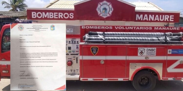 Bomberos de Manaure rechazan acusaciones de presunto hostigamiento difundidas por una página en redes sociales