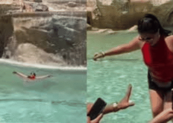 Turista ingresó a la Fontana di Trevi y desató polémica en Roma