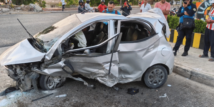 Tres heridos dejó aparatoso accidente de tránsito en la calle 30 de Soledad, Atlántico