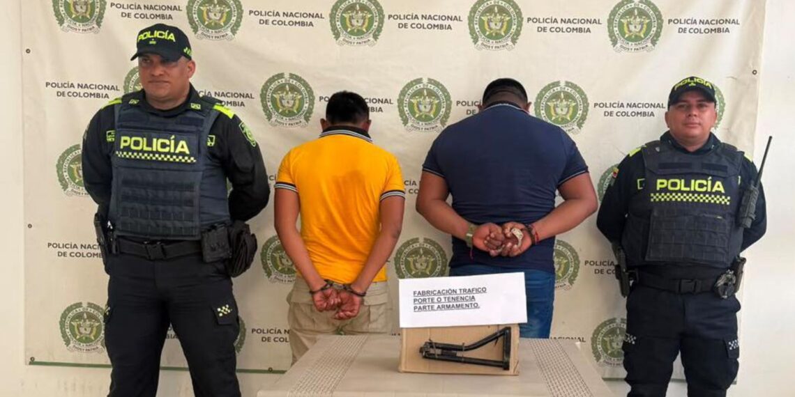 Capturados en Manaure por portar parte esencial de un fusil de uso militar