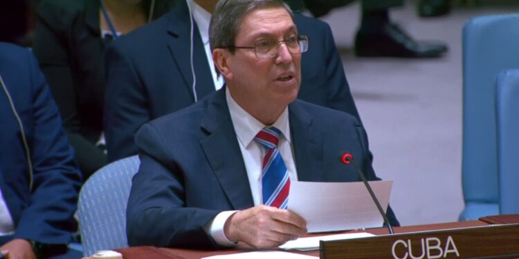 Bruno Rodríguez, ministro de Relaciones Exteriores de Cuba.